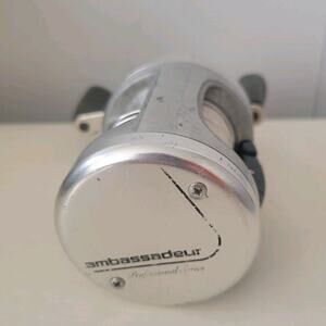 Abu Garcia Ambassadeur 5600C Round Baitcast Reel Silver Sweden Vintage